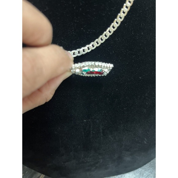 Chain and medal of the Virgin of‎ Guadalupe 14k gold laminated White New - Picture 3 of 6